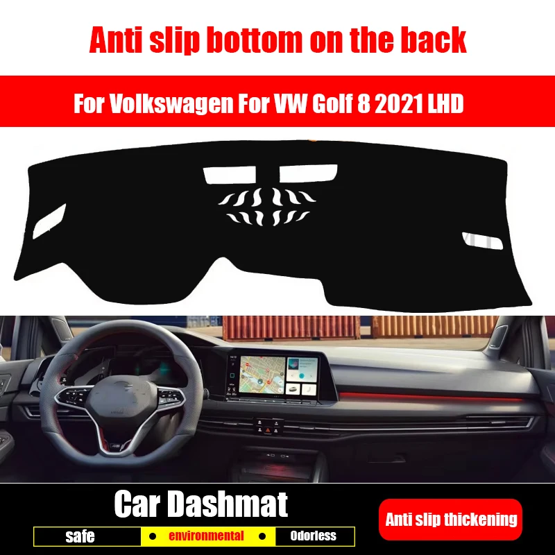 

ZUIMI Dashboard Cover Dash Mat Dashmat For Volkswagen Golf 8 2021 LHD RHD Dash Board Cover Pad Sun Shade Three layer thickening