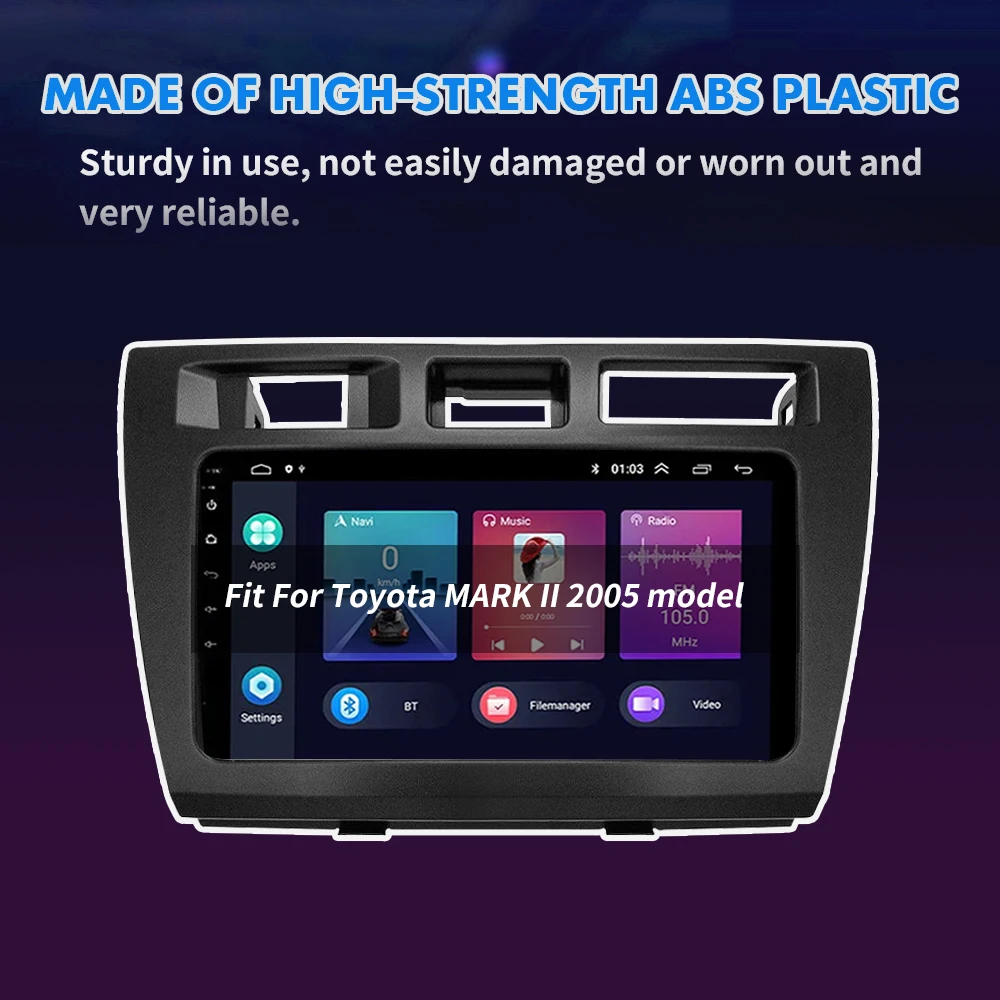 Car Radio Fascia for TOYOTA Mark II JZX110 Verossa Stereo Dash Kit Installation Fascia CD Face Plate Panel DVD Frame 2 DIN