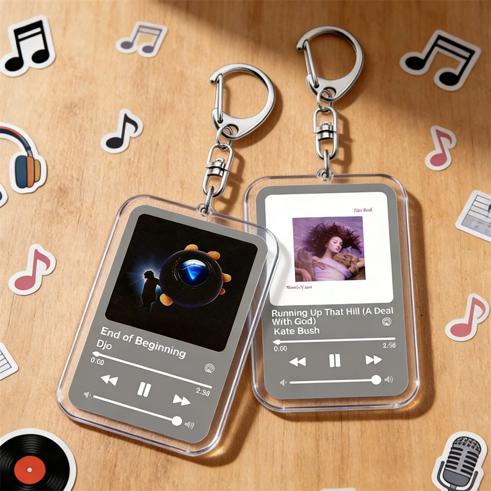 Hot Kate Bush Djo Music Keychains Running Up That Hill (A Deal with God) End of Beginning Song Keying Jewelry Fans Friends Gifts