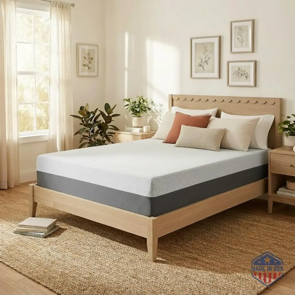 8 Inch Queen Cooling Gel Memory Foam Mattress, Firm Bed in a Box, CertiPUR-US & Oeko-Tex Certified, Fiberglass-Free, Customized