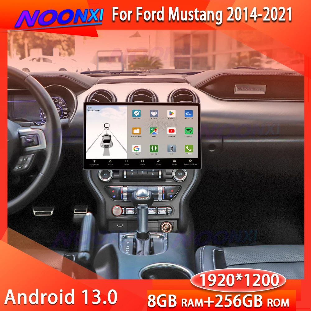

256G 4G 5G WIFI Android13 Автомобильный радиоприемник для Ford Mustang 2014-2021 GPS Стерео Беспроводной Carplay Авто Мультимедийный плеер Навигация GPS