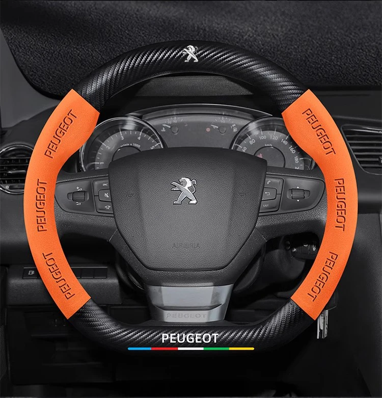 Car Steering Wheel Cover For Peugeot 106 107 108 206 207 208 301 307 308 406 407 408 508 607 2008 3008 4008 5008 GT RCZ Rifter