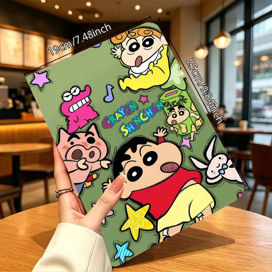 C-Crayon Shin-Chans Anime Case for Samsung Galaxy Tab A8 S10FE A11 A9Plus S9+ S10 Lite S10 Plus S7 S8+ A7 Lite S11 S9 FE with
