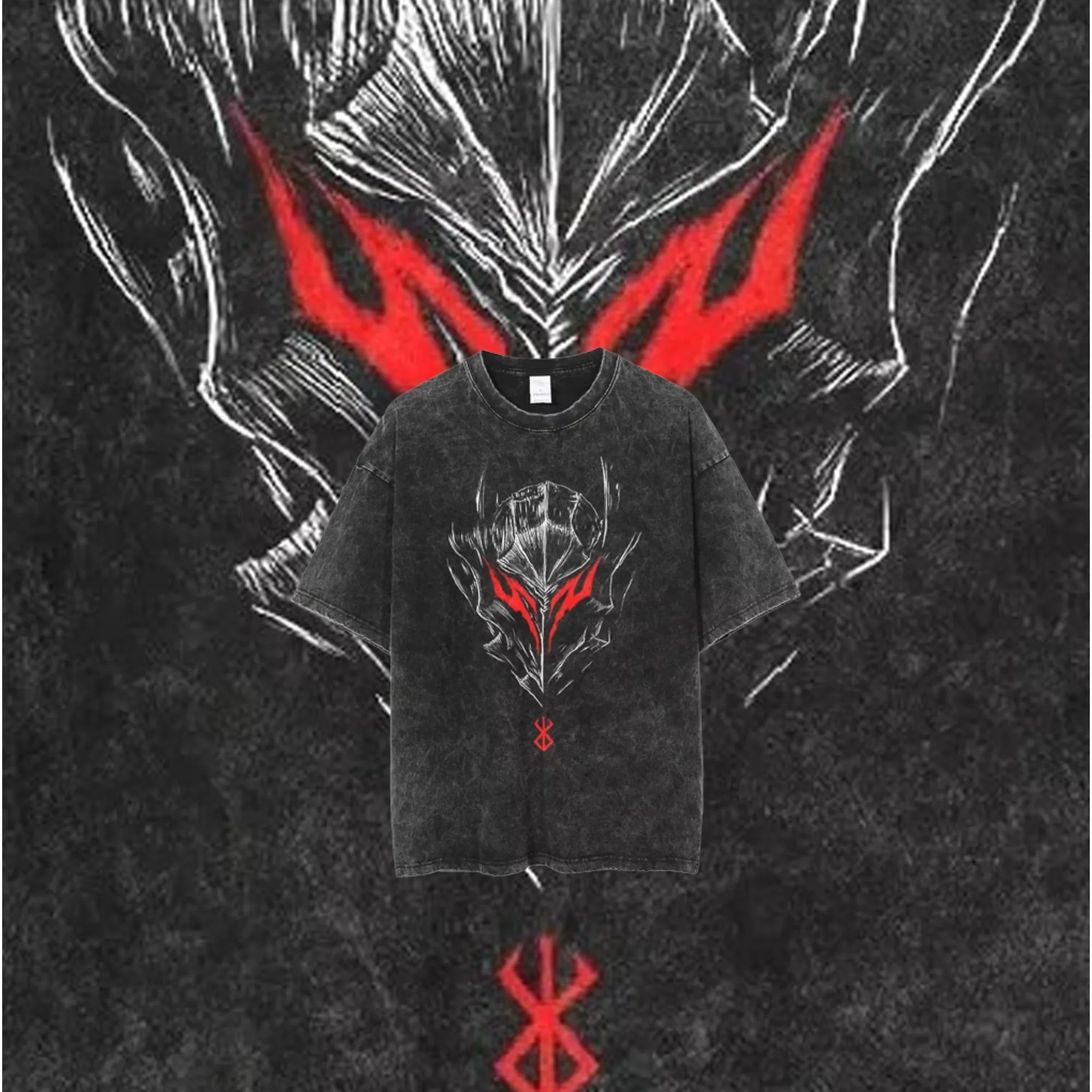 Anime Berserk T-Shirt für Männer Grafik T-Shirts Tops Mann Kleidung Baumwolle Herren T-Shirts Neue Hemden und T-Shirts Y2K Oversize