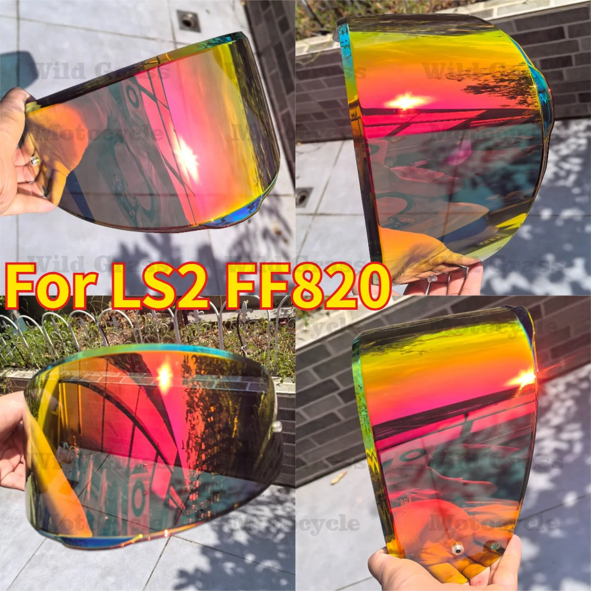 Helmet Lens Visor for LS2 FF820 RAPID III Helmet Replacement WindShield FF820 Helmet Visors Anti-fog Sticker Accessories