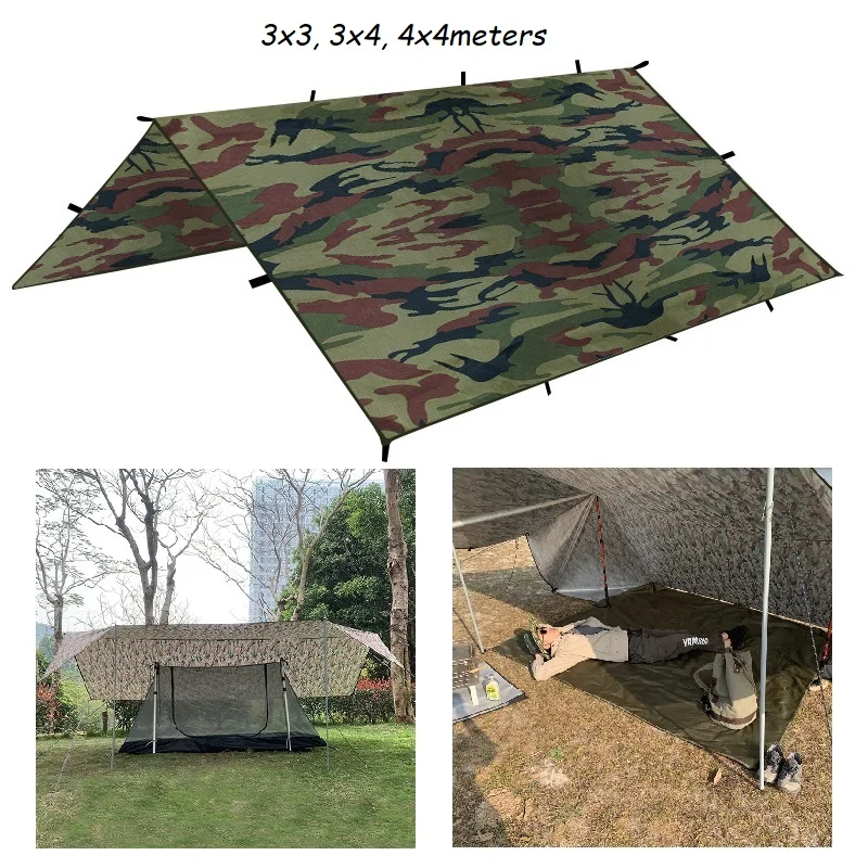 

Outdoor Camo Camping Tent Multifunctional Sun Shelter Super Light SunShade Outdoor Canopy Waterproof Awning 3x3 3x4 beach tent