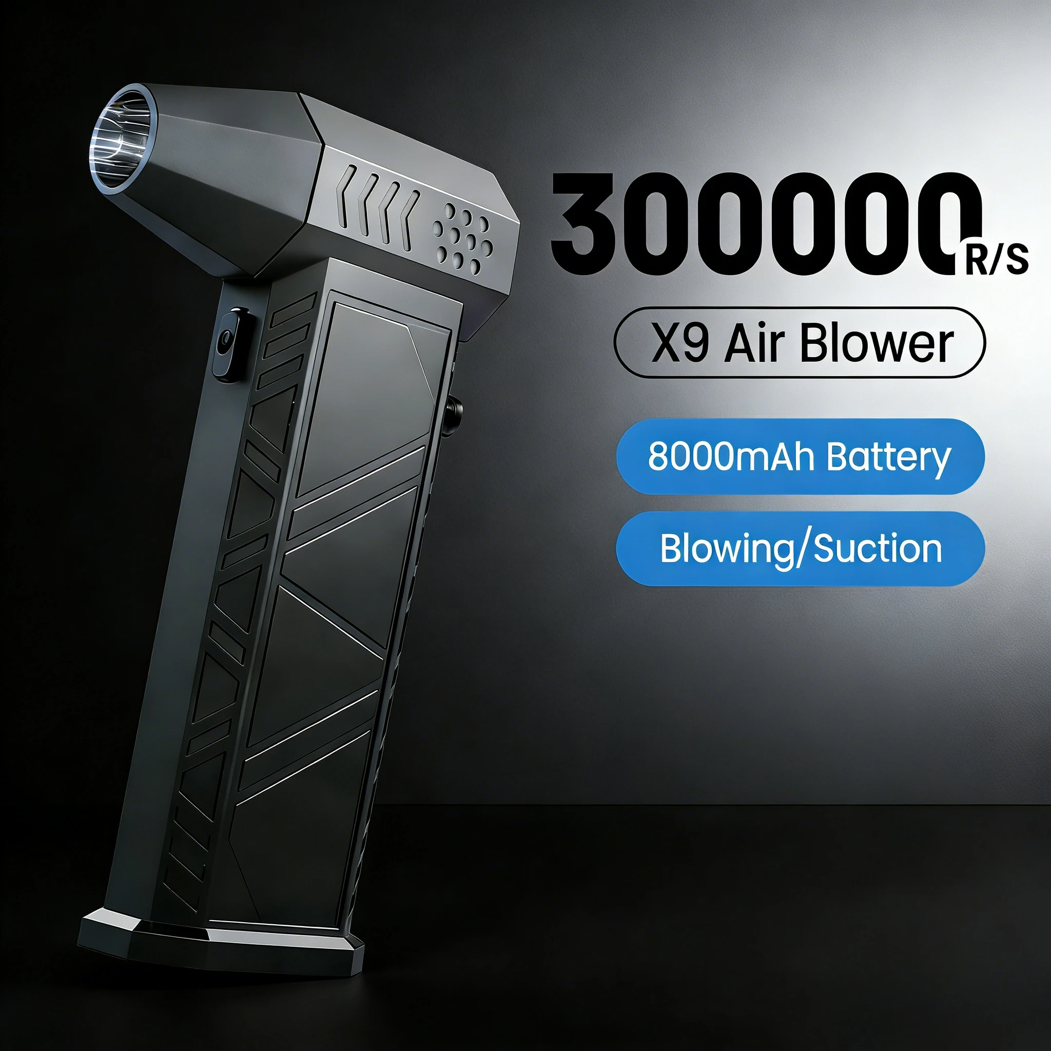 

2-in-1 Air Duster & Vacuum Cleaner X9 Turbo Jet Blower 300000RPM for PC Car Home