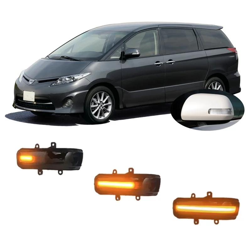 for Toyota Estima ACR5# GSR5# Hybrid AHR20 2006 - 2019 Dynamic LED Sequential Blinker Mirror Turn Light Signal Lamp