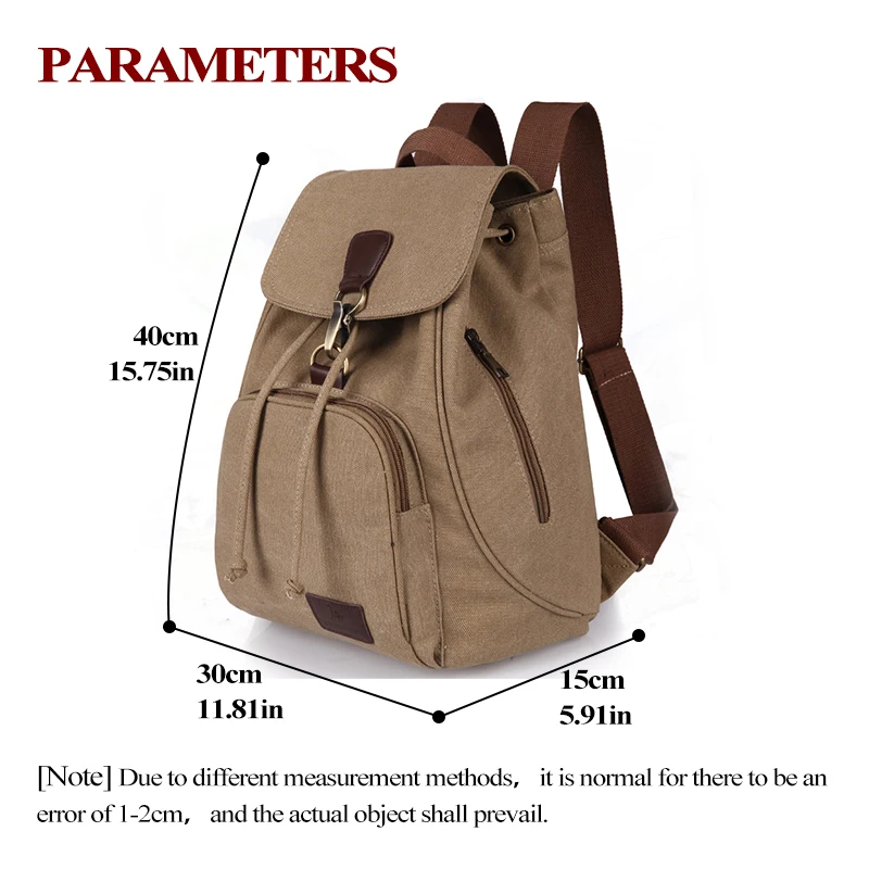 New Vintage Fashion Girl Outdoor Canvas Backpack Fashion Multi functional Computer Backpack Handheld One Shoulder Backpack