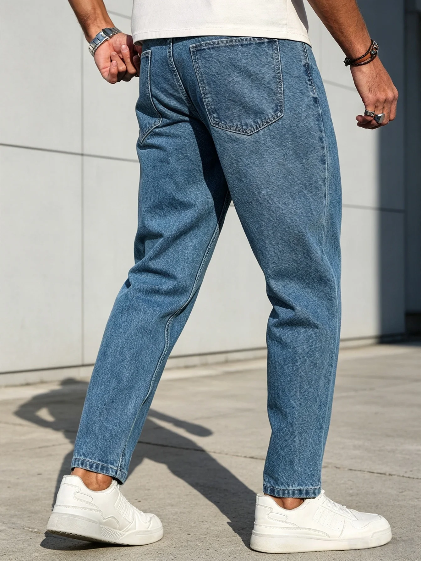 Jeans Clássicos Masculinos Azu - Men'S Shoes With Jeans avaliação e preço