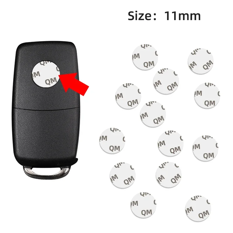 

11mm Metal Car Remote Key Emblem Badge Radio Button Sticker For Volkswagen Touran Beetle Golf Passat Jetta Polo Bora CC Lavida