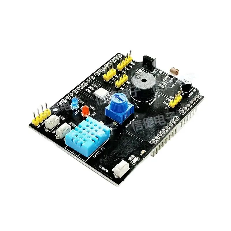 9-in-1 multifunctional expansion board/DHT11 temperature and humidity/LM35 temperature/buzzer compatible with UNO