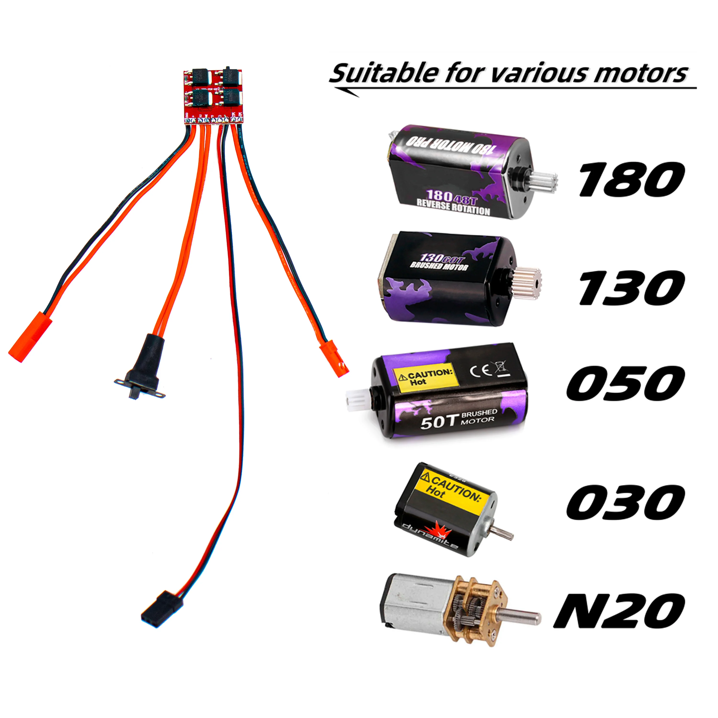 NEW Mini Brushed Electric 30A 4-8V Speed Controller ESC Brush Electronic Motor Speed Controller For 1/24 RC Car SCX24