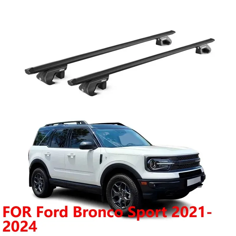 

For Ford Bronco Sport 2021-2024 Roof Rack Cross Bars Black 2PCS