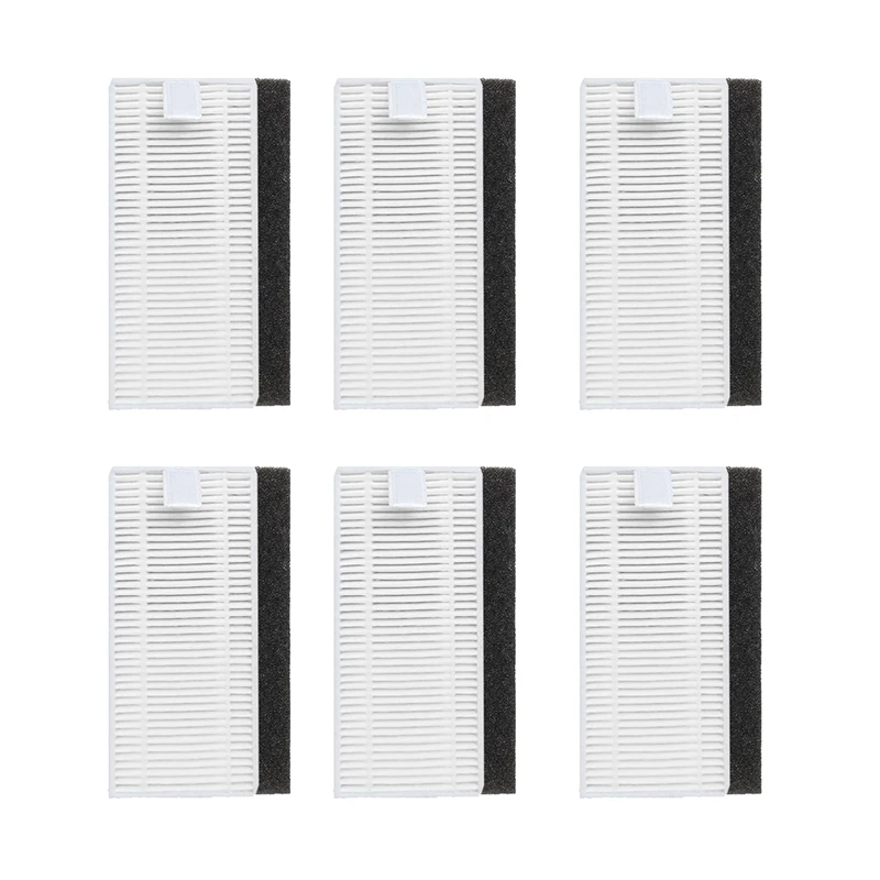 Filtro Hepa de 6 piezas para Conga 1090, piezas de aspiradora Robot, accesorios de repuesto