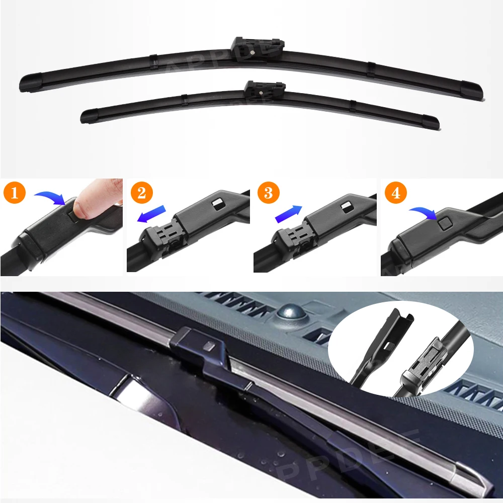 APPDEE Wiper For Audi Q5 2008-2017 2009 2010 2011 2012 2013 Wiper Front & Rear Wiper Blades Windscreen Brushes 24