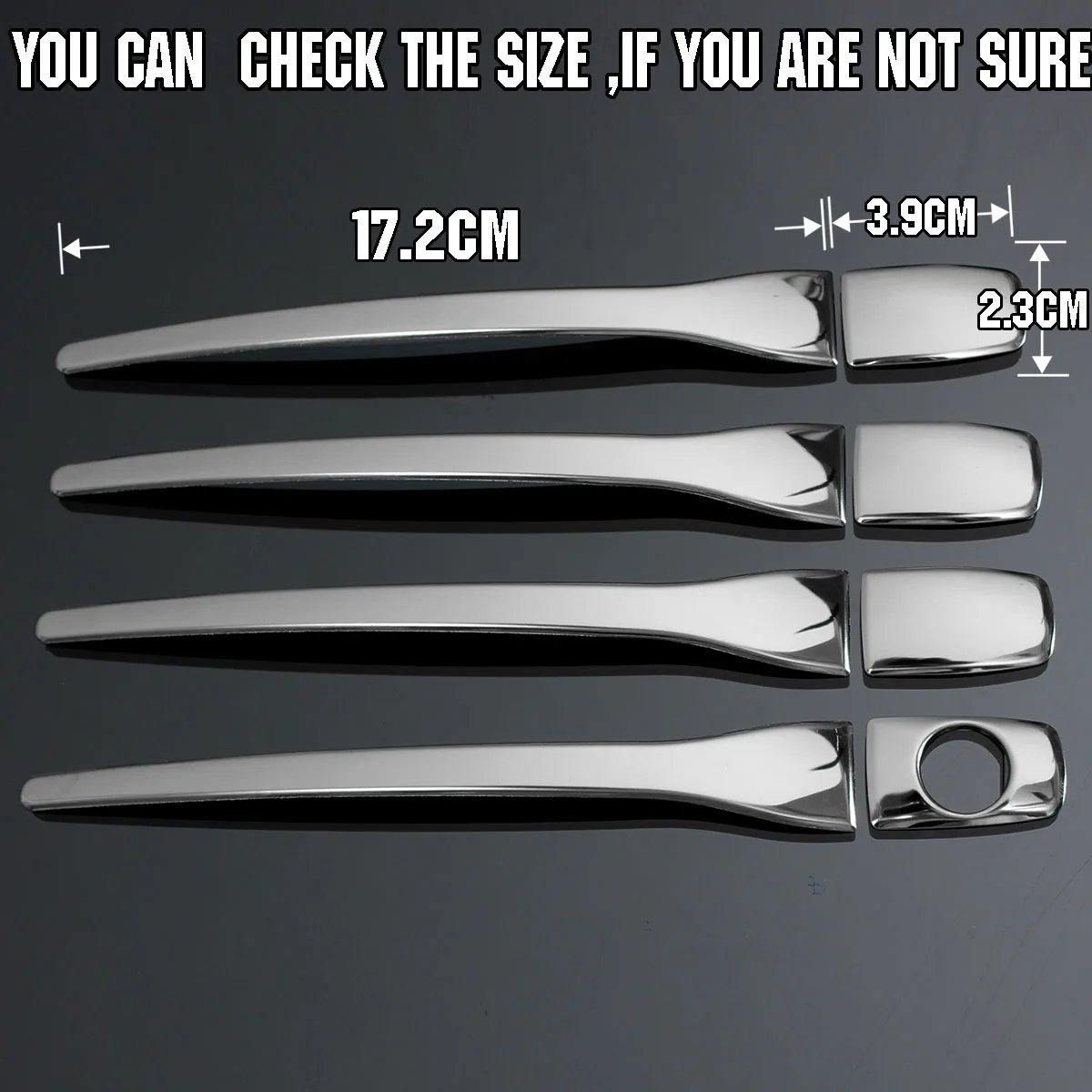 FIT FOR PEUGEOT 2008 3008 207 308 407 CITROEN C4 C6 CHROME DOOR HANDLE COVER TRIM MOLDING STAINLESS CAP BEZEL OVERLAY PROTECTOR