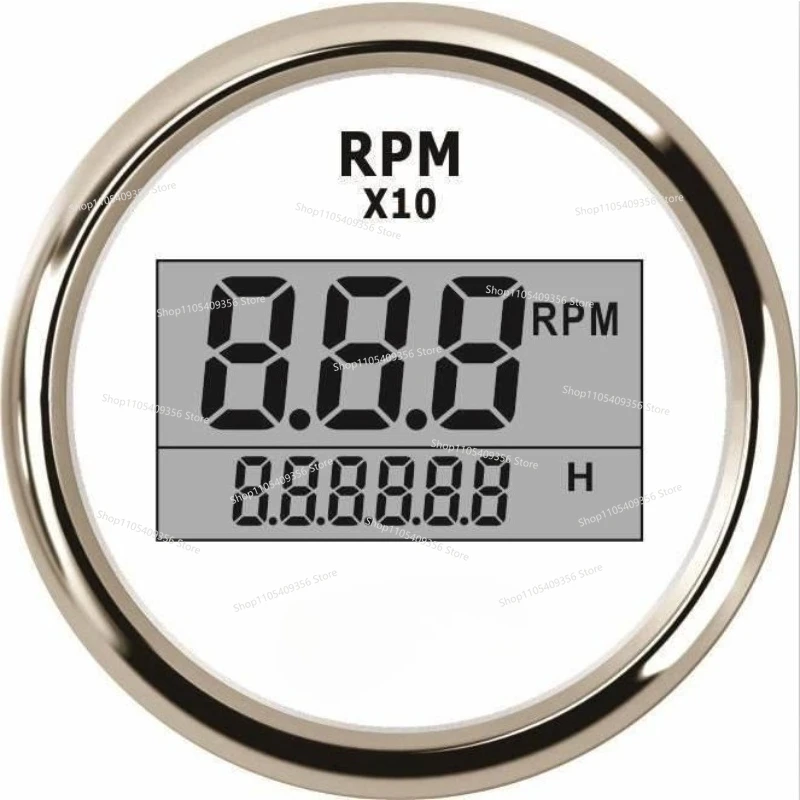 For Yacht Ship RV Car Modified Car Digital Display Meter Tachometer 52mm
