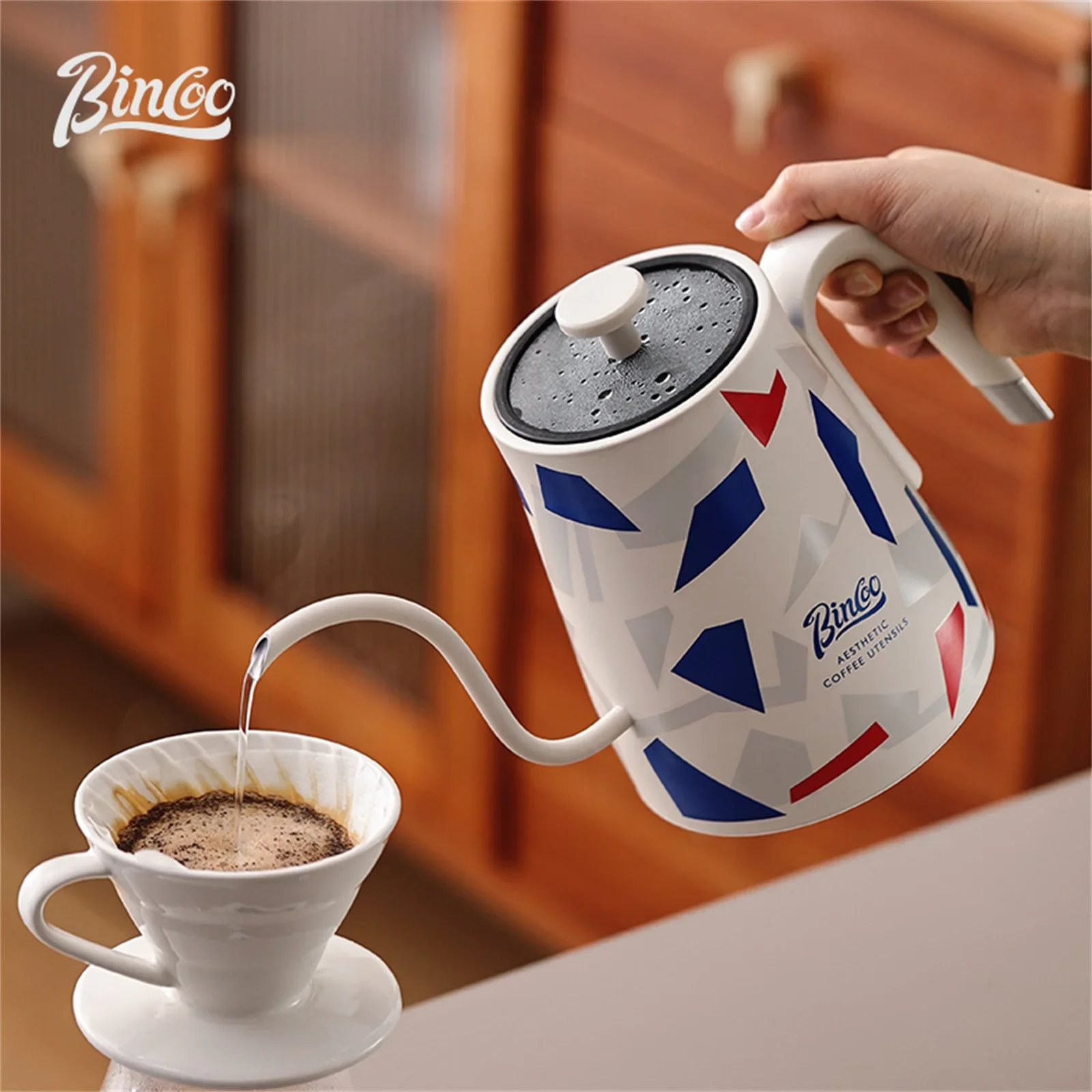

BINCOO 1350 Вт интеллектуальный электрический чайник с постоянной температурой, кофейник ручной работы, горшок на гибкой шее, используемый для заваривания сухого молока