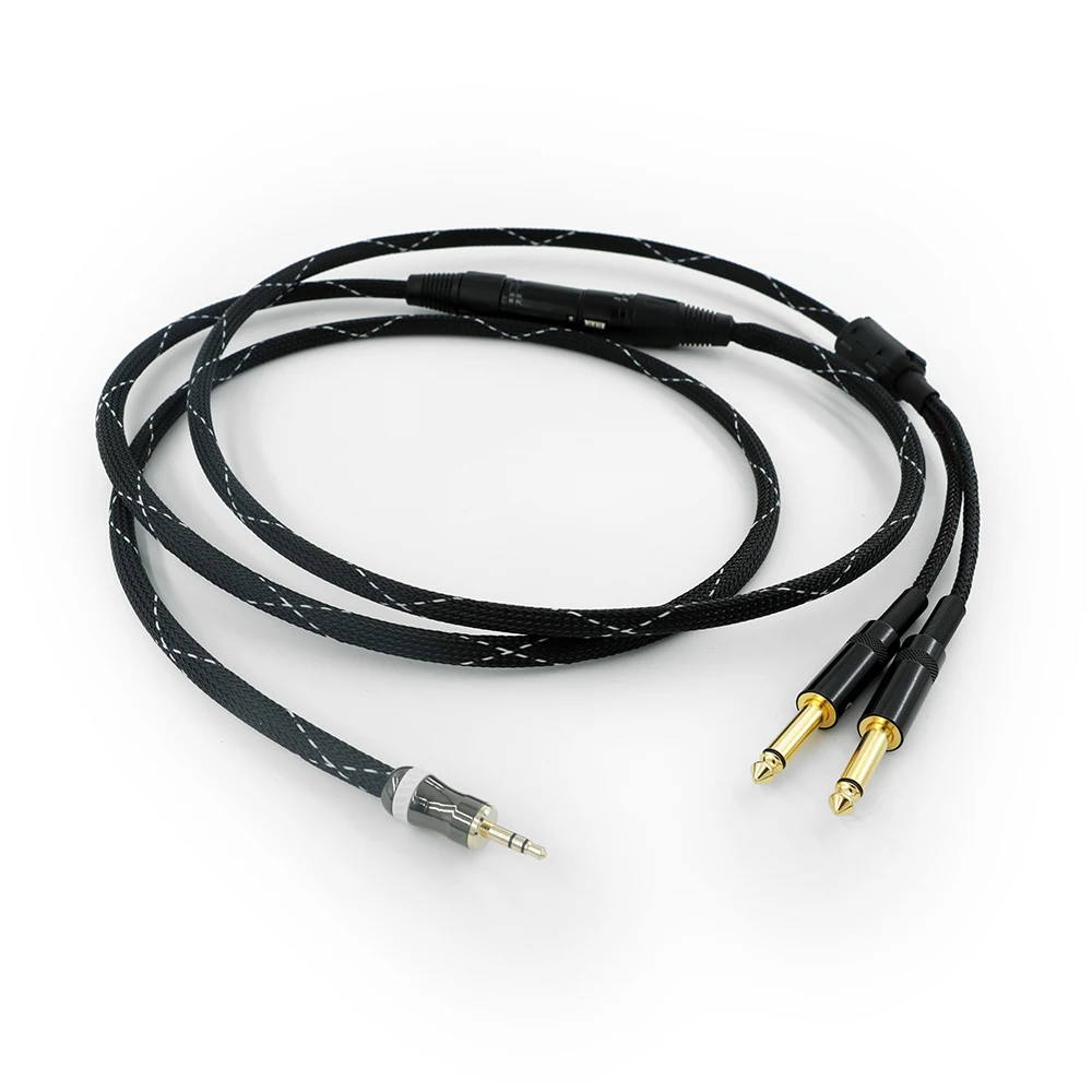 オーディオケーブル 3.5mm - ダブル 6.35mm Aux ケーブル 2 モノラル 6.5 ジャック - 3.5 オス、電話からミキサーアンプ 6.35 アダプター用