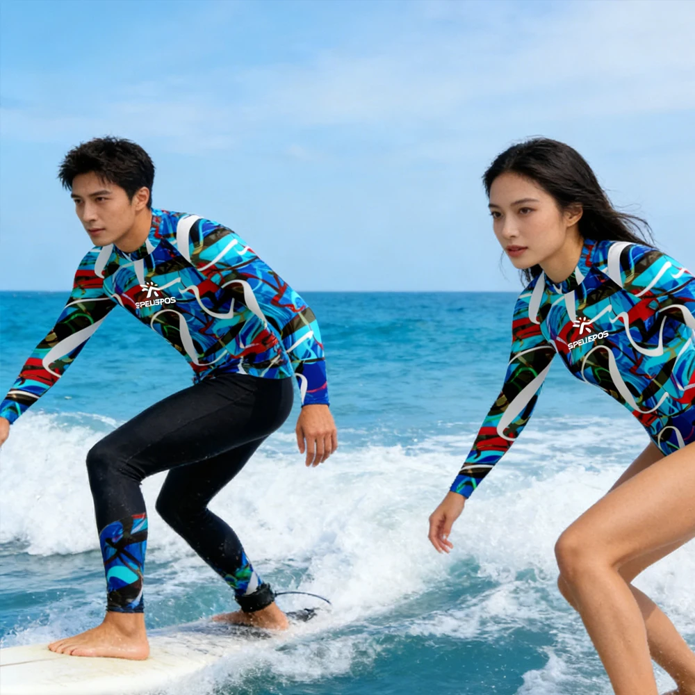 

Women's and Men's Long Sleeve Surfing Clothing Rash guard High Quality T-shirt Beachwear for Swimming Fishing Water Sports