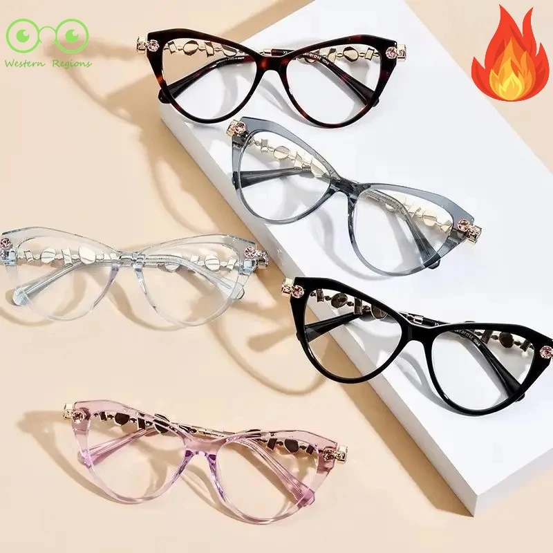 

Высококачественная женская оправа для очков ручной работы 2026 года: матовый акрил, металлические элементы, камни «кошачий глаз», унисекс, премиум-класс, персонализированная