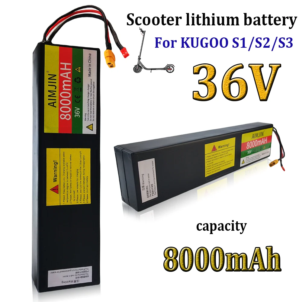 

10S3P 18650 Lithium-Ion Battery Pack 36V 8000mAH, Suitable for KUGOO S1/S2/S3 Electric Scooters