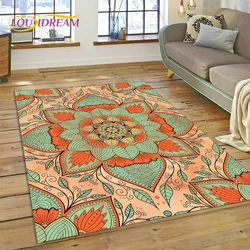 Bohemia Meditation Mandala Nature Yoga Flower Carpet Rug for Home Living Room Bedroom Sofa Doormat Decor,Area Rug Non-slip Mat