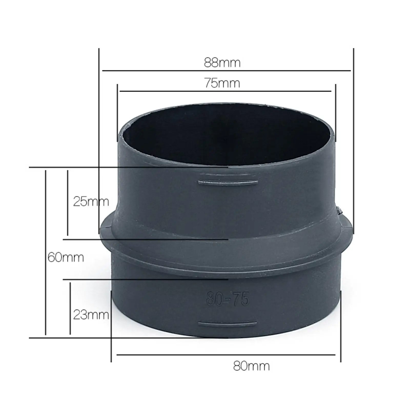 75mm to 80mm Parking Heater Ducting Reducer Connector Bjjt-75-80-D High Performance