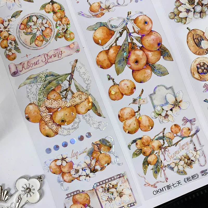 New shell light shiny PET tape diy Sticker Card Making Collage Decoration