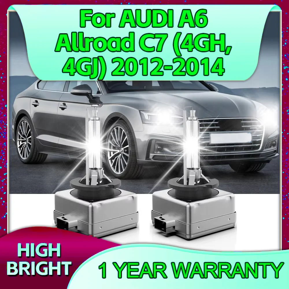 

2Pcs D3S Xenon Bulbs HID Headlight 6000K 35W Replacement Headlamp For AUDI A6 Allroad C7 4GH 4GJ 2012 2013 2014