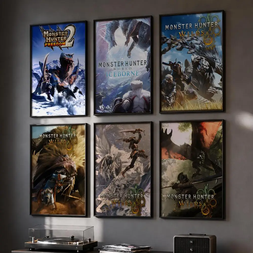 M-monster Hunter Anime Poster HD Home Wall Stickers House Hallway Living Room Bedroom Bar Office Decor Art Prints