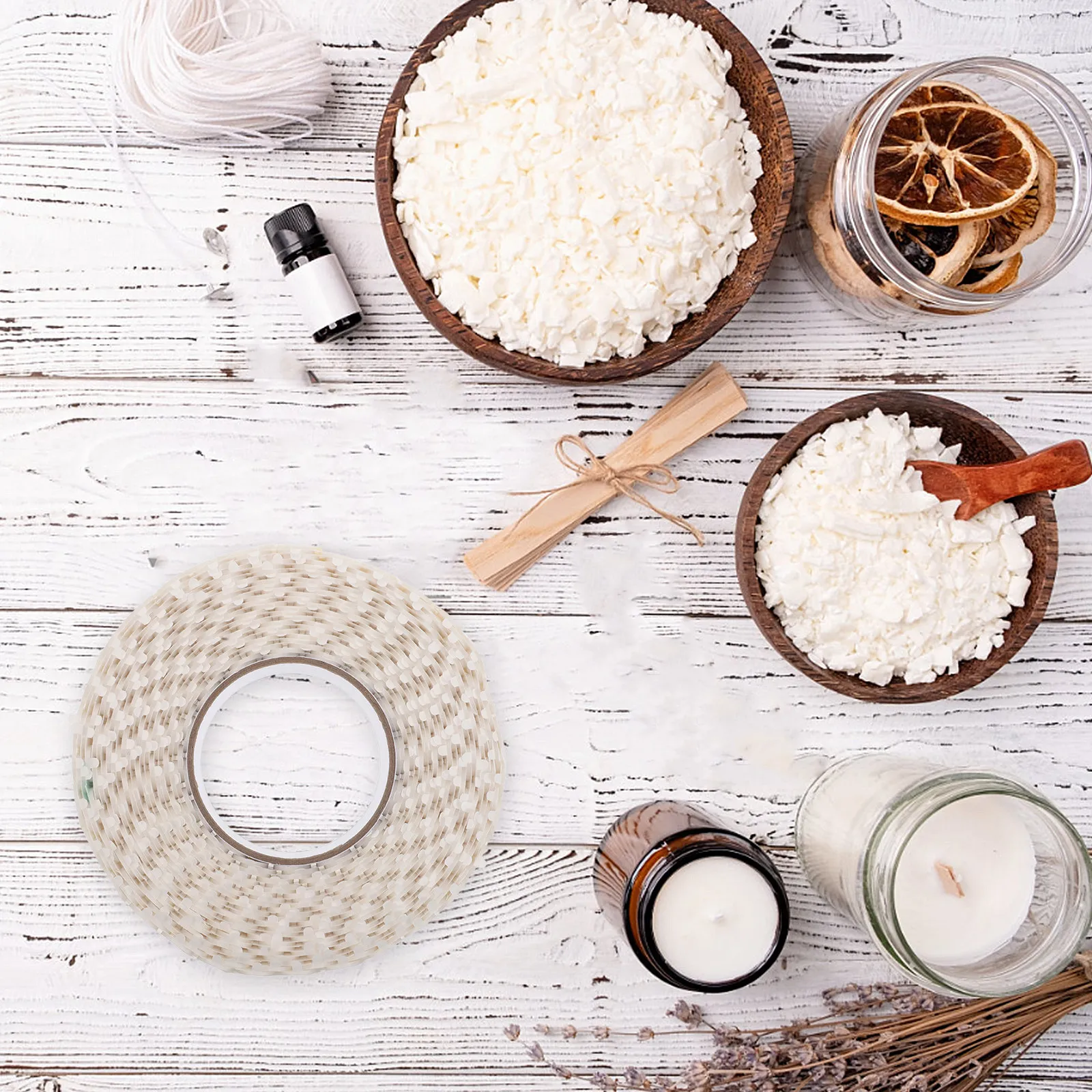 

1 Roll Wick Stickers Double Sided Adhesive Dots Heatproof Making DIY Accessories Strong Adhesion Wick Fixing Tape