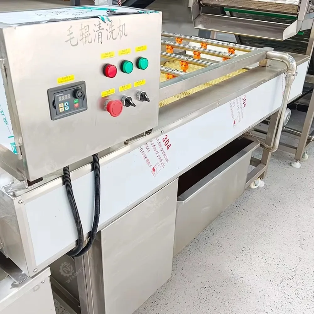 Commercial Potato Carrot Ginger Washing Peeling Machine Fruit Vegetable Roller Cleaner for Restaurant