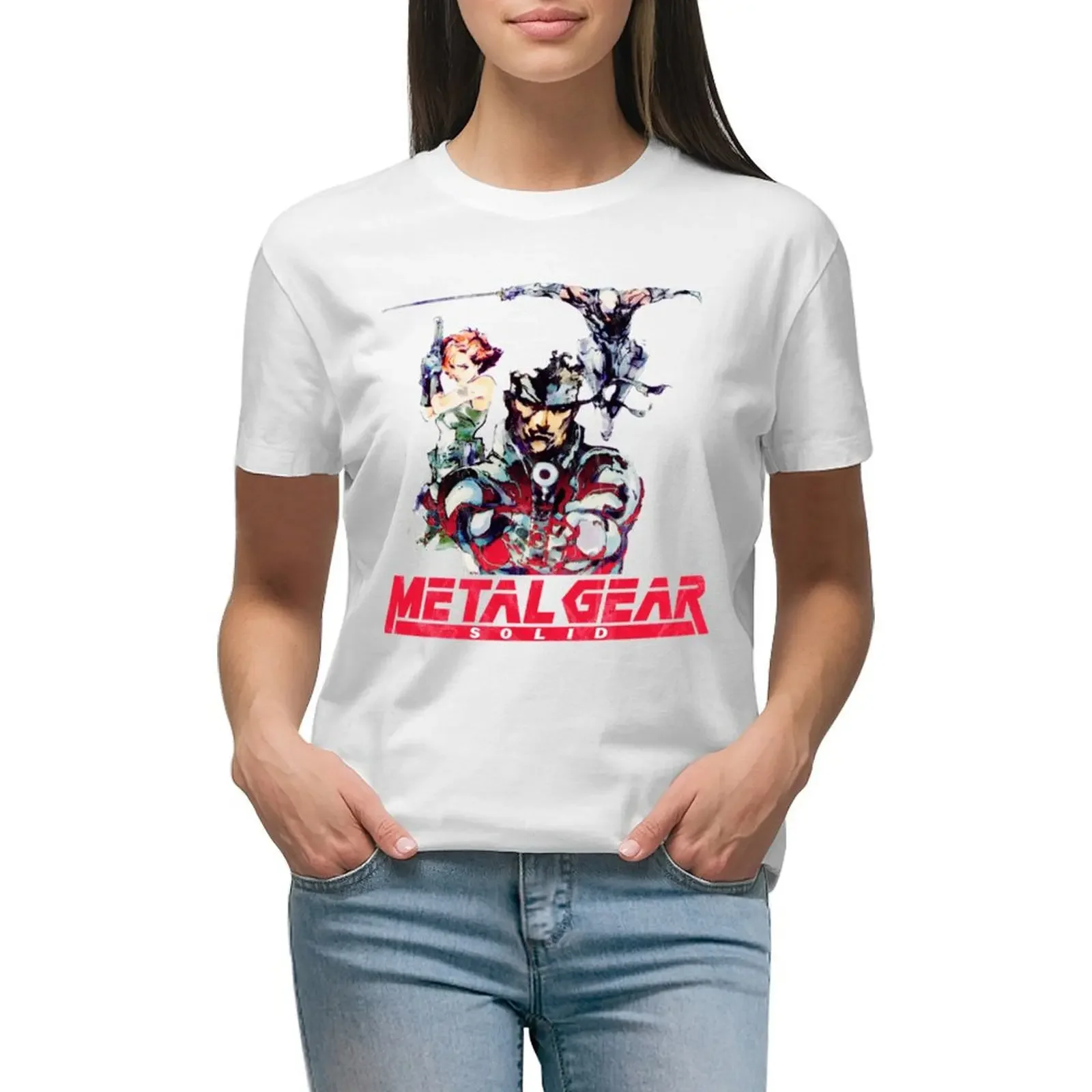 

Retro Metal Gear Solid T-shirt hippie clothes Short sleeve tee Women t-shirts