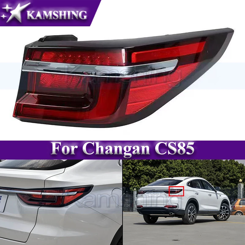 

Kamshing Rear Bumper Taillight For Changan CS85 Outer Taillamp Tail Lamp Rear Brake Light Warning Light Signal Lamp