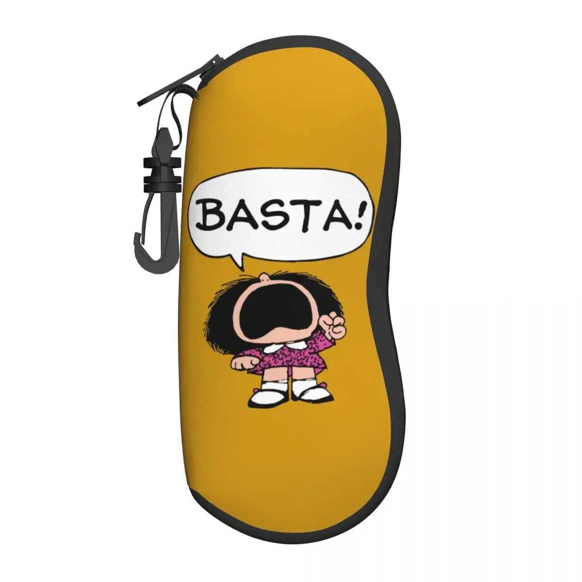 Custom Mafalda Basta Shell Glasses Case Unisex Fashion Quino Argentina Cartoon Eyeglasses Case Sunglasses Protector Box