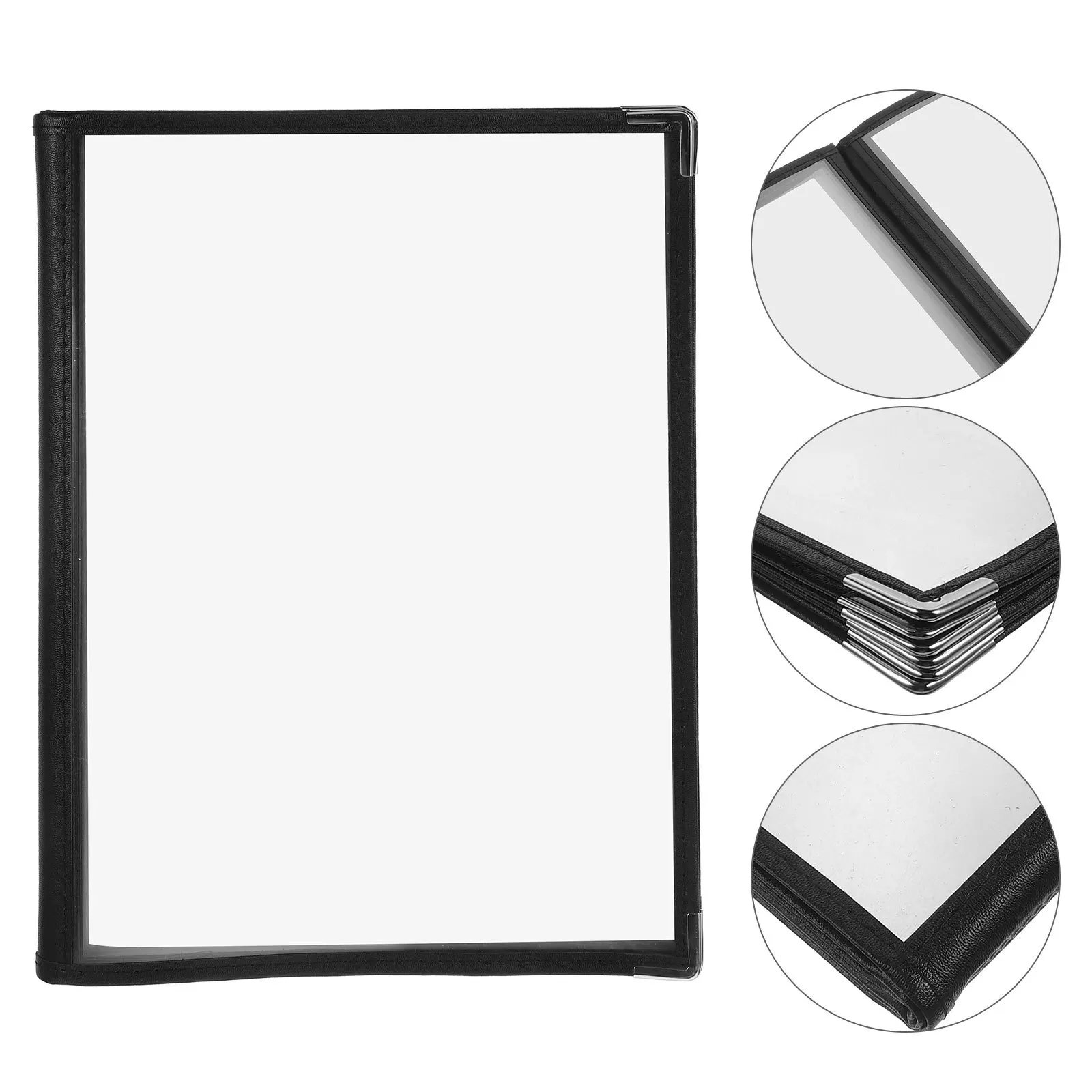 Menu Cover Holder Transparent Clear 6 Page 12 View Restaurant Menu Book Practical Durable PVC Folder Men Book Men Books