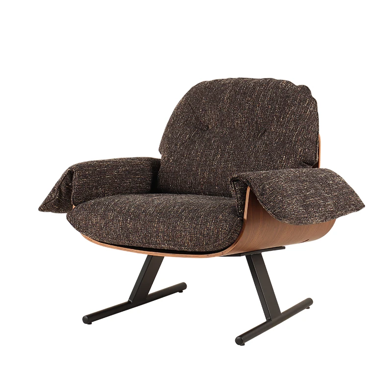 

Modern velvet temporary lounge chair soft design armchair