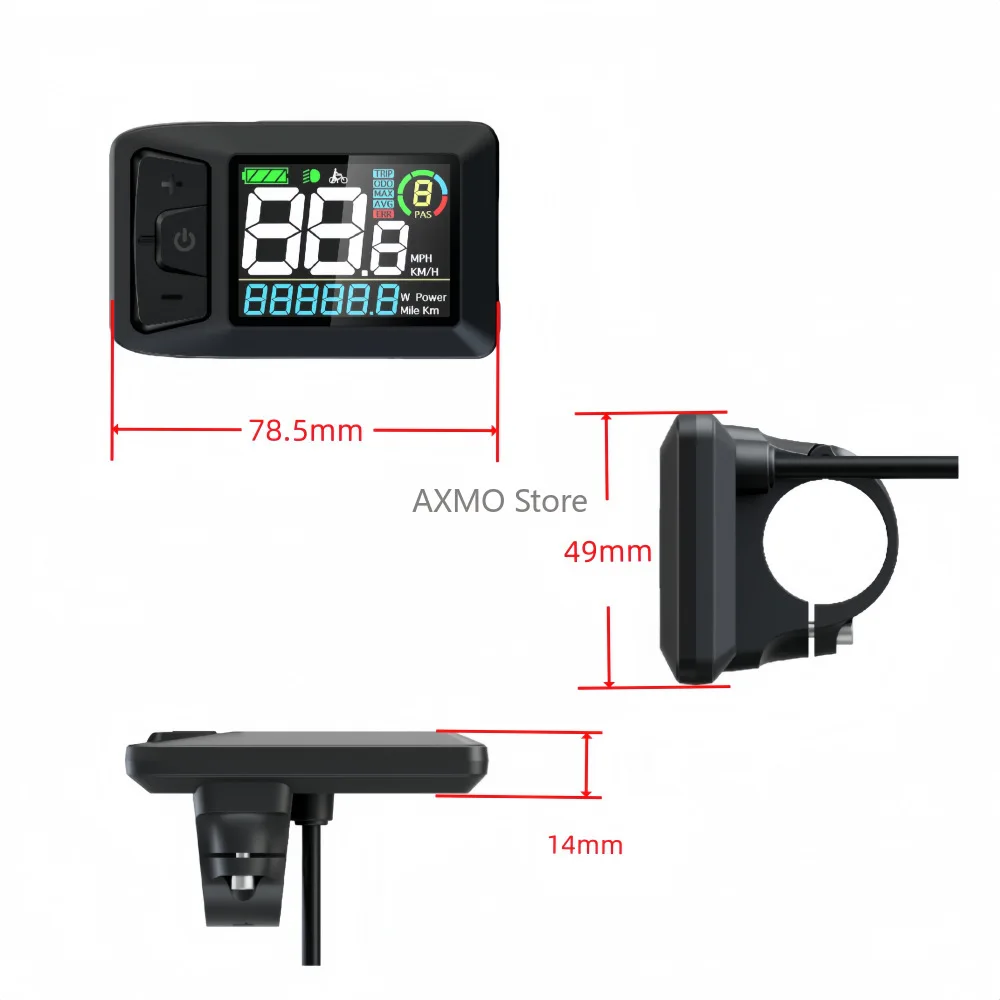 Bafang K01 Display UART-Protokoll kompatibel mit BBS01 BBS02B G340 G320 BBSHD Mid Drive Motor Elektrofahrradzubehör – Detail 2