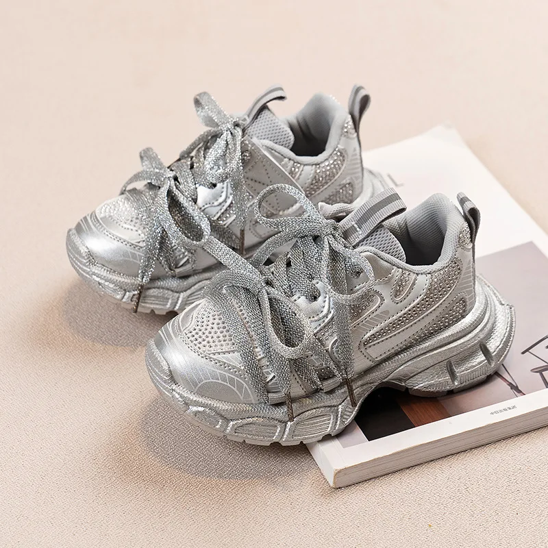 

Spring Autumn Children's Tennis Shoes New Running Non-slip Girls School Basketball Shoes Causal Bowknot Kids Breathable Sneakers