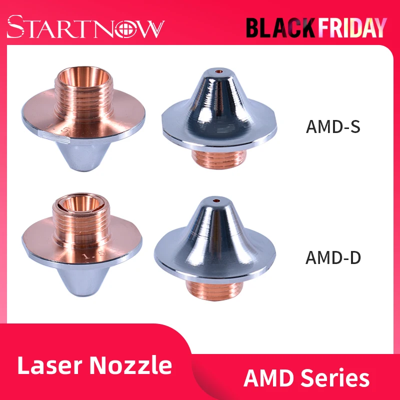 Startnow AMADA Laser Carbon Steel Cutting Nozzle For Fiber Metal Cutting Machine Head Chrome-plating Single Double Layer Dia.25