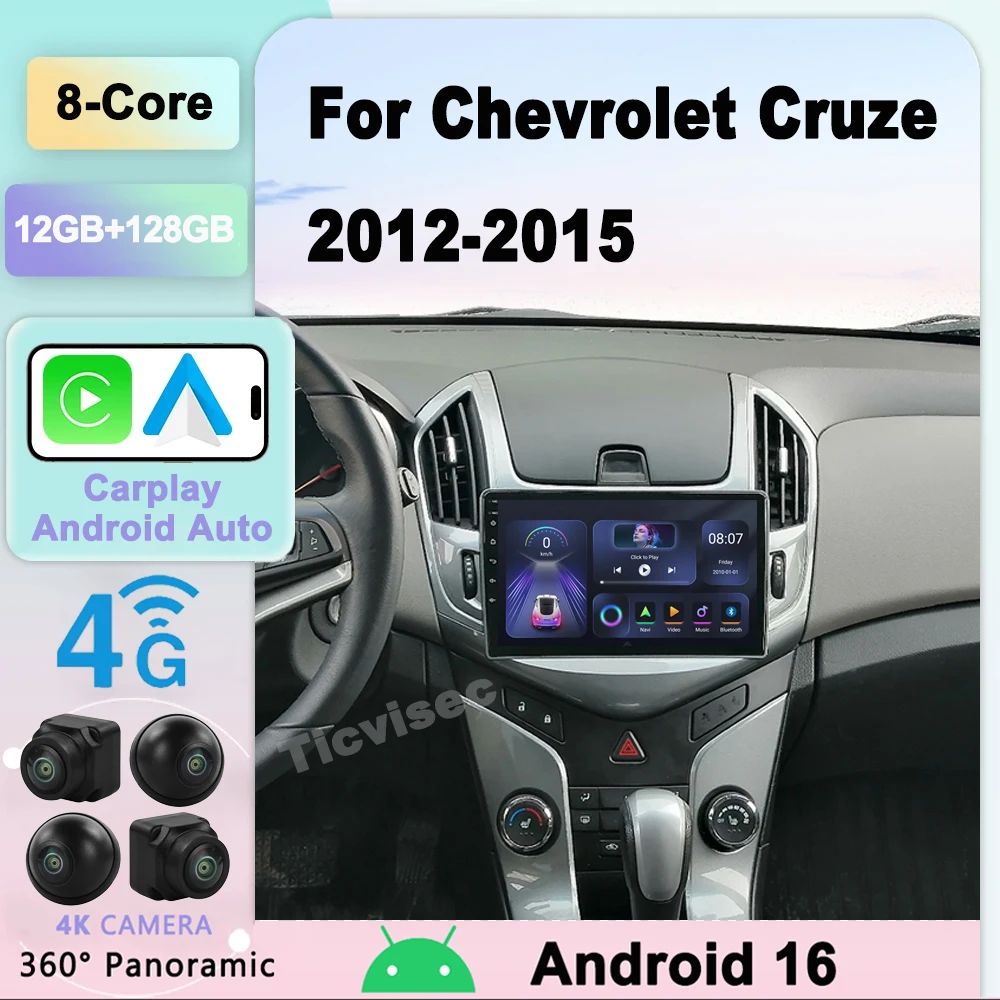 

Car Radio Android 16 Carplay Car Radio Multimedia Video Player For Chevrolet Cruze 2012-2015 Navi GPS 2 din dvd 4G+WIFI
