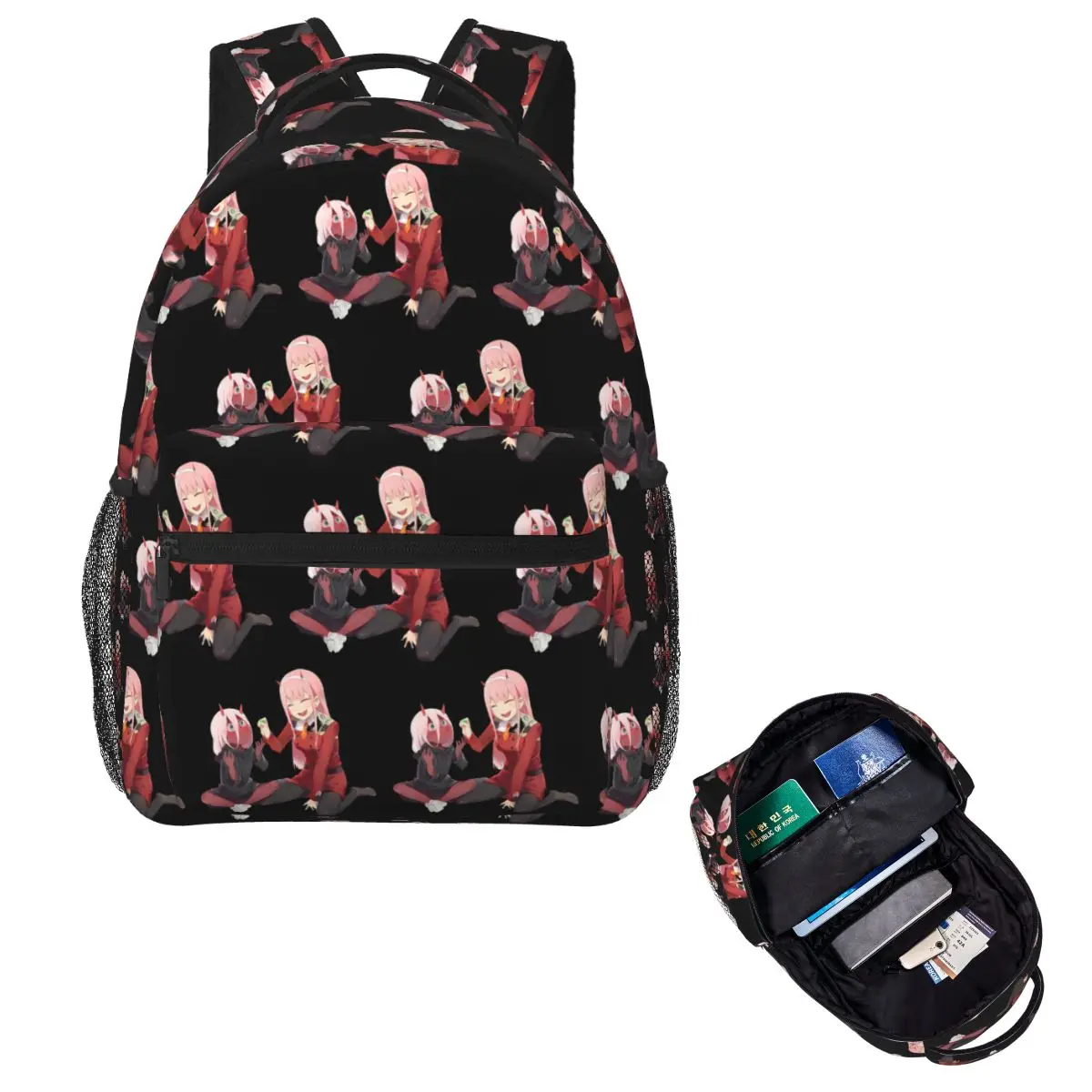 

Darling In The Franxx Student Backpack School Bag Hiking Travel Daypack for Men Women Fashion Bookbag Shoulder Bags