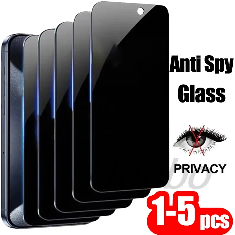 

1-5PCS Anti Spy Screen Protector For Xiaomi POCO X6 Pro X5 X4 C65 M6 X3GT M5 F4 M4 M3 M2 F3 C40 C31 Privacy Tempered Glass Film