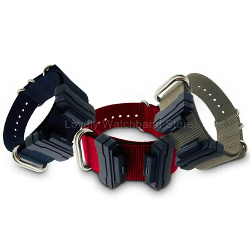 ل ​ ​ حزام ساعة كاسيو جي شوك دوراسوفت من النايلون GA-100/110/120/150/200/201/300/310/400/700 مشبك خاص 5 تصميم حلقة 16X22mm