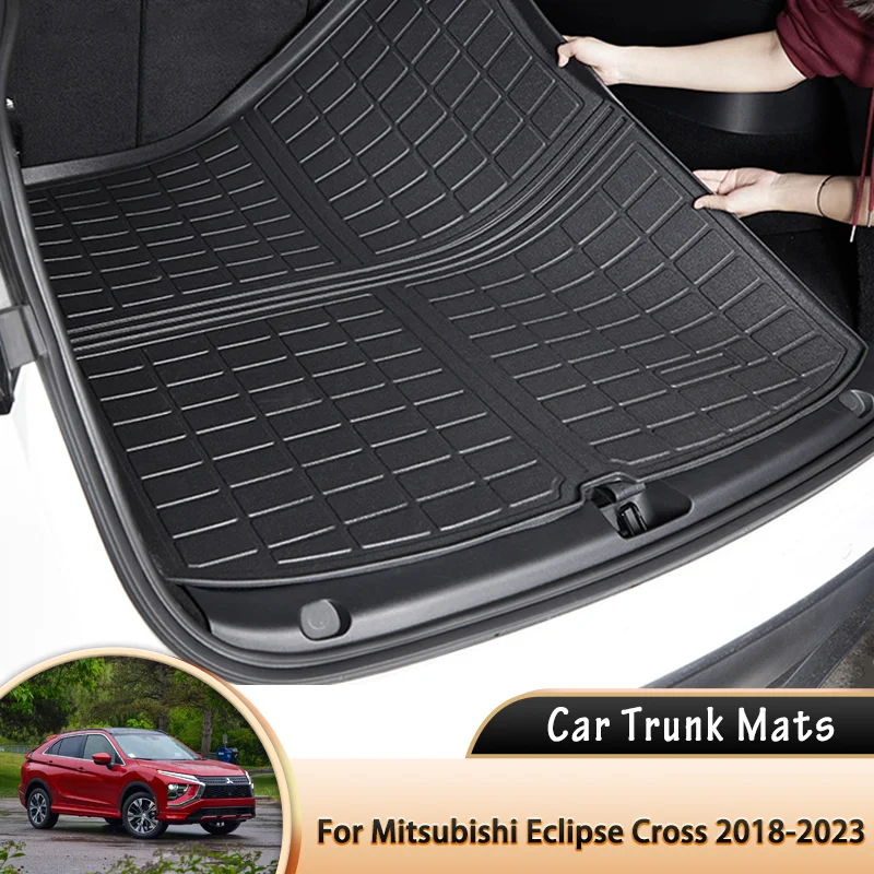 for Mitsubishi Eclipse Cross GK 2018~2023 Car Boot Liner Cargo Rear Trunk Mats Luggage FLoor Tray Waterproof Carpet Accessories