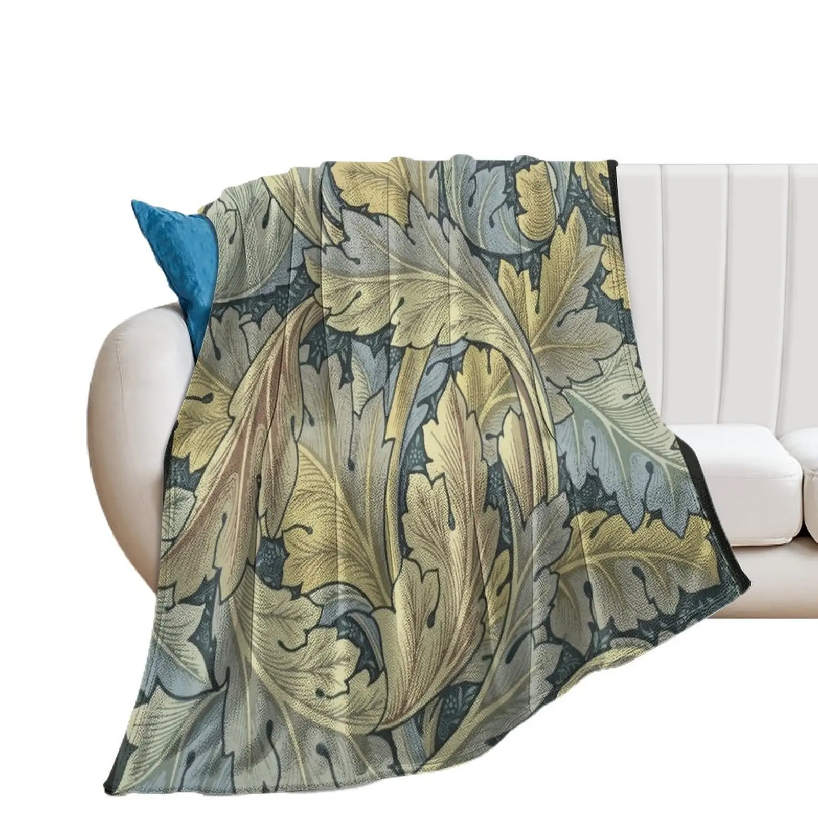 

William Morris Acanthus Leaves Throw Blanket christmas decoration Custom Picnic halloween Blankets