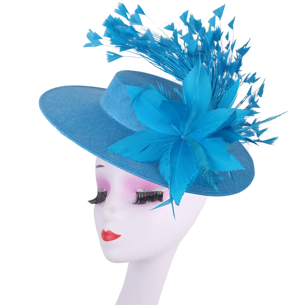 Feather Fascinator Headpiece Women Formal Event Derby Headpiece Ladies Eleagnt Mariage Millinery Cap Fashion Wedding Fascinator