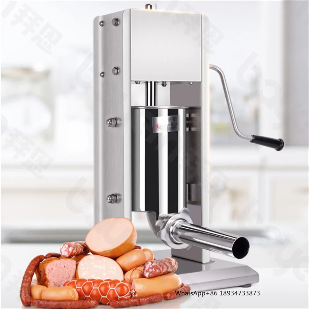 3l 5l 10l 15l Commercial Manual Vertical Sausage Stuffer Making Salami Sausage Filler Maker Sausage Vacuum Filling Machine